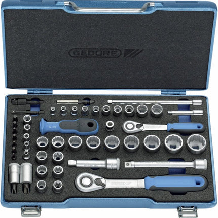 Gedore Dopsleutelset 3/8"" + 1/4"" 50-dlg