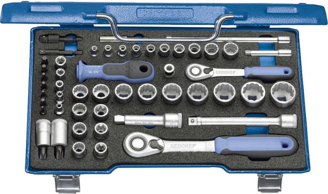 Gedore Dopsleutelset 3/8"" + 1/4"" 50-dlg