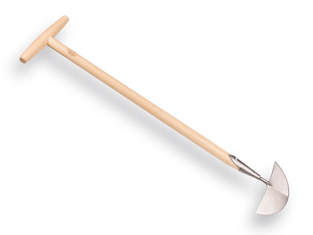 Graskantsteker gesmeed met houten steel