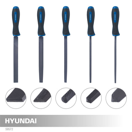 Hyundai 59572 Vijlenset 5 delig 8''
