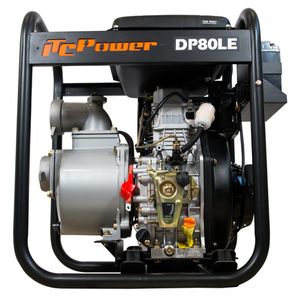 ITCPOWER DP80LE waterpomp diesel 296CC - 6.0pk (61,6 m3/h)