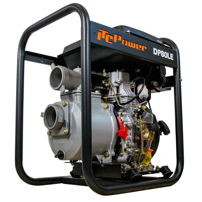 ITCPOWER DP80LE waterpomp diesel 296CC - 6.0pk (61,6 m3/h)