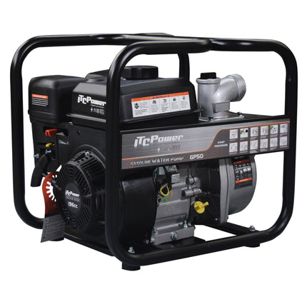ITCPOWER GP50 waterpomp benzine 163CC - 5,5pk (30m3/h)
