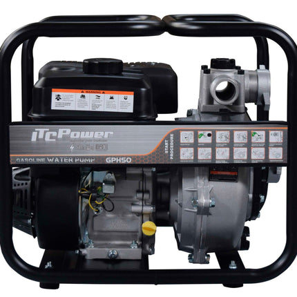ITCPOWER GPH50 hogedruk waterpomp benzine 208CC - 7.0pk (30 m3/h)