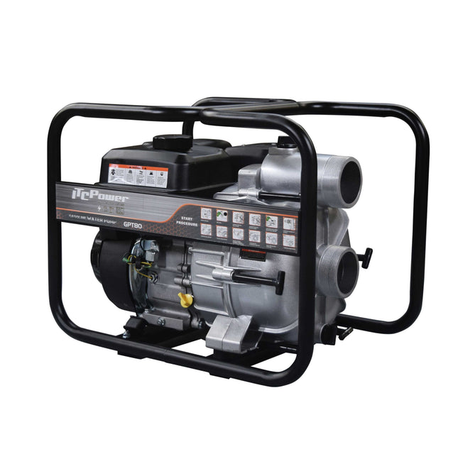 ITCPOWER GTP80 vuil waterpomp benzine 208CC - 7.0pk (45 m3/h)