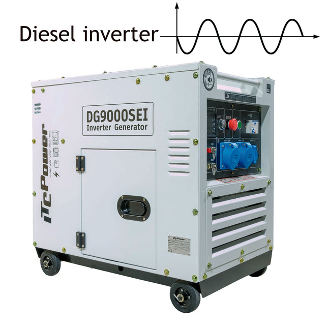 ITCPOWER DG9000SEi stille diesel inverter generator 6000W 230V