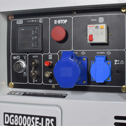 ITCPOWER DG8000SE-LRS diesel generator 6000W 230V met grote brandstoftank