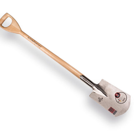 Ideal spade dubbele veer met houten D-steel 80 cm