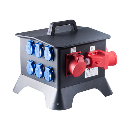 Keraf KE25-1 volrubber verdeelkast 2 x 32A 4p 6 x schuko-104482