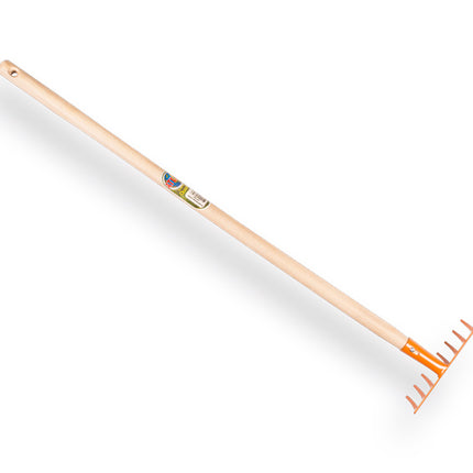 Kinderharkje oranje met getailleerde steel