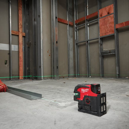 Milwaukee M12 CLL4P-0C kruislijnlaser groen- 4 lood punten- 4933479202