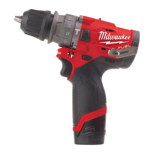 Milwaukee FUEL subcompacte boormachine met verw. kop M12 FPDX-202X