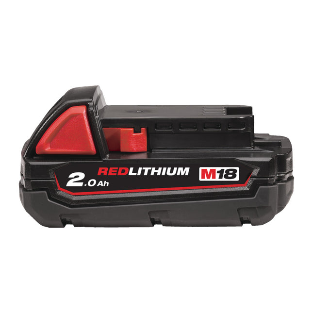 Milwaukee M18 B2 (18 V / 2,0 Ah Red Li-Ion) Accu