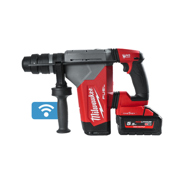 Milwaukee M18 ONEFHPX-552X FUEL™ ONE-KEY™ SDS-plus 32 mm hamer met FIXTEC™