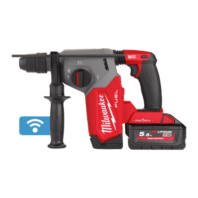 Milwaukee M18 ONEFHX-552X SDS-plus hamer 26 mm 4 standen ONE-KEY en FIXTEC