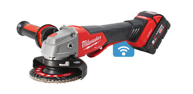Milwaukee ONE-KEY haakse slijper met peddelschakelaar 125mm M18 ONEFSAG125XPDB-502X