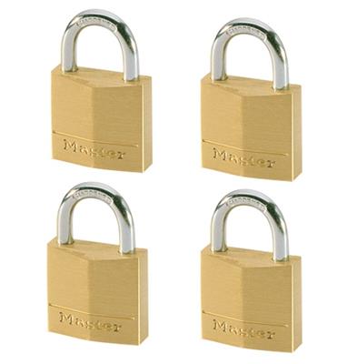 MasterLock 4 Hangsloten, volmessing, 30mm, O5mm