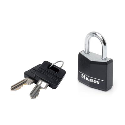 MasterLock Hangslot, 30mm, O5mm, aluminium, zwart