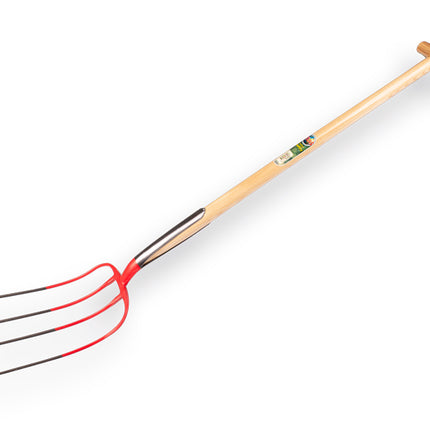 Mestvork 4-tands met dubbele veer, met T-steel 90 cm