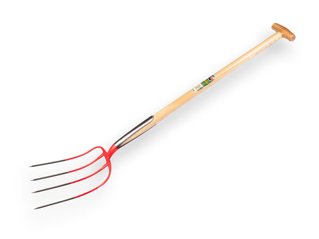 Mestvork 4-tands met dubbele veer, met T-steel 90 cm