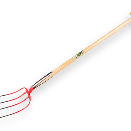 Mestvork 4-tands met dubbele veer, met steel 100 cm
