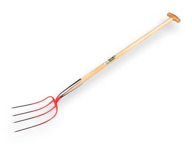 Mestvork 4-tands met dubbele veer, met steel 100 cm