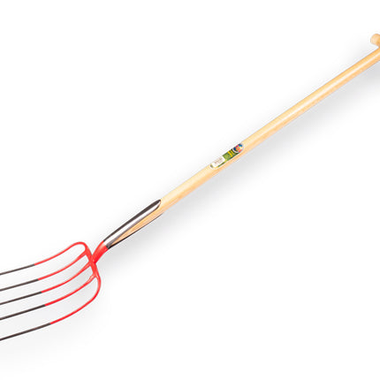 Mestvork 5-tands met dubbele veer, met steel 100 cm