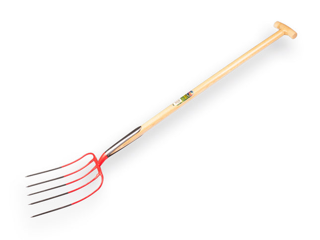 Mestvork 5-tands met dubbele veer, met steel 100 cm