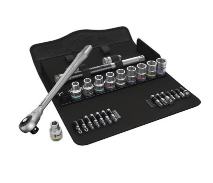 Wera 8100 SC 7 Zyklop Metal-ratelset doorsteekvierkant, 1/2"-aandrijving, metrisch