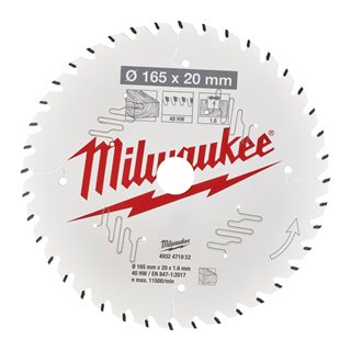 Milwaukee CSB 165 x 20 mm cirkelzaagblad