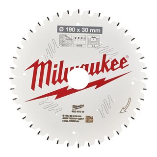 Milwaukee CSB 190 x 30 mm cirkelzaagblad- 4932471314