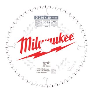 Milwaukee CSB 216 x 30 mm 48ATB cirkelzaagblad
