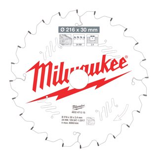 Milwaukee CSB 216 x 30 mm cirkelzaagblad- 4932471315