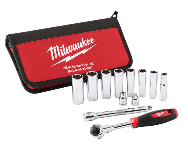Milwaukee Doppenset Tradesman 12 stuks- 48229001