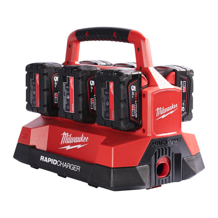 Milwaukee M18 PC6 Snellader voor 6 accu's Packout- 4932480162