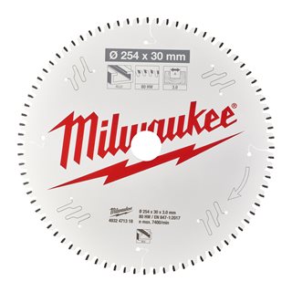 Milwaukee Cirkelzaagblad 254x30mm 80T - 4932471318
