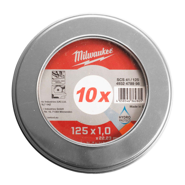 Milwaukee Metaal doorslijpschijven 125x1.0 mm PRO+ 10 stuks