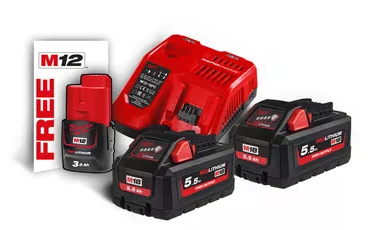 Milwaukee M18HNRG-552 NRG kit high output 5.5Ah accu pakket