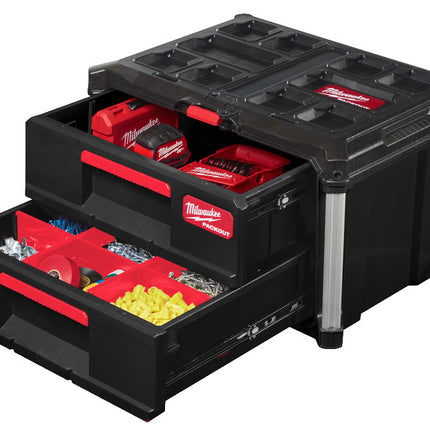 Milwaukee PACKOUT™ gereedschapskoffer met twee lades
