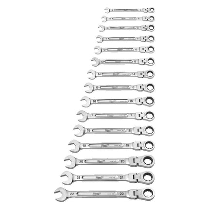 Milwaukee Ratelsleutel flexibele kop Maxbite 15delig- 4932478558