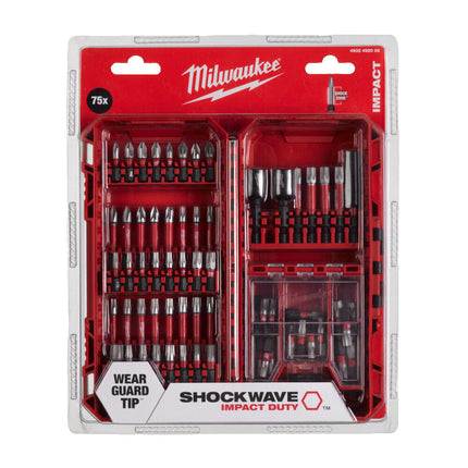 Milwaukee Schroefbits 75-delig set Shockwave- 4932492008