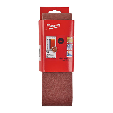 Milwaukee Schuurband 533x75mm K60 (5 stuks)- 4932312476