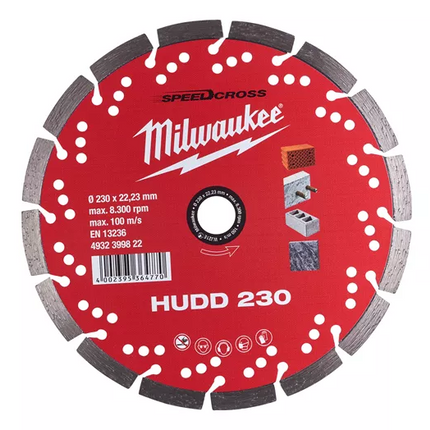 Milwaukee Diamantschijf 230mm Speedcross HUDD