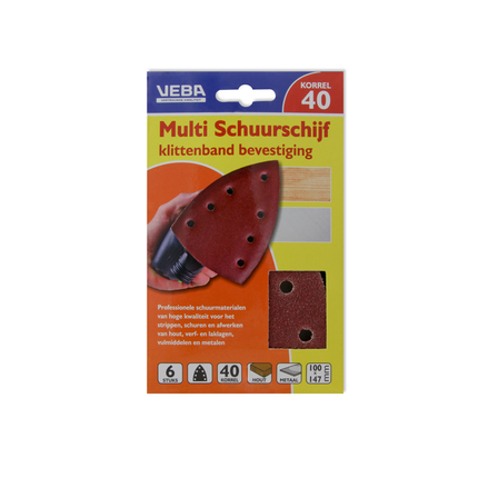 Milwaukee/VEBA schuurschijf K60, klittenband 100 x 147 mm (10 stuks)
