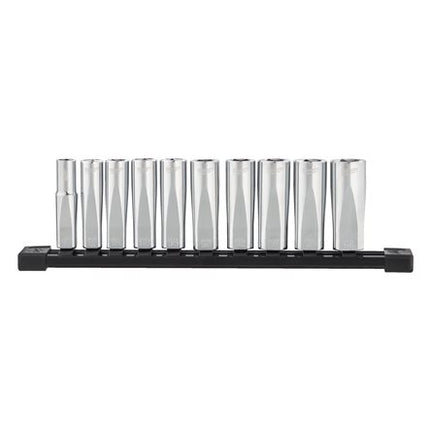 Milwaukee 3/8” doppenset lang (10-delig)-4932492509