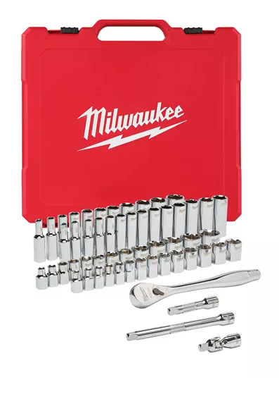 Milwaukee metrische ratel + doppenset 3/8 aandrijving