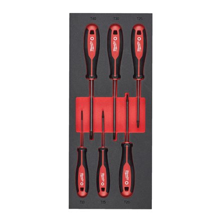 Milwaukee schroevendraaierset TX-2 Foam Inlay 6 delig - 4932492392