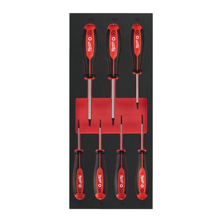 Milwaukee schroevendraaierset TX Foam Inlay 7 delig - 4932492391