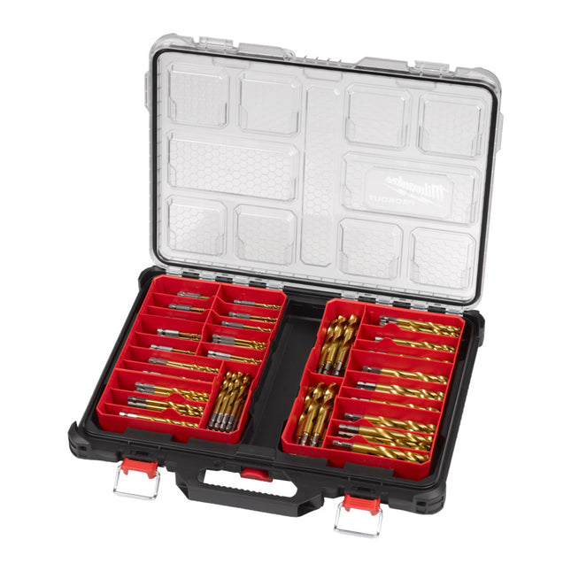 Milwaukee HSS-G RED HEX-Shockwave 220-delig Metaalborenset in Packout