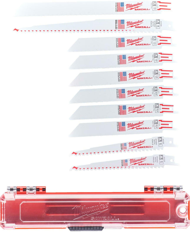 Milwaukee Reciprozaagblad Sawzall set 230 x 7/11 Tpi (10-delig) - 49472211